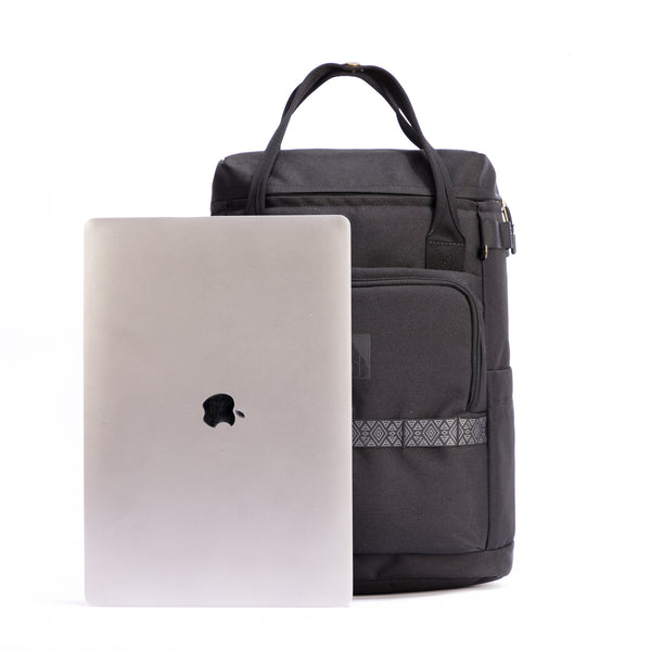 IKB2350909-Bucket-RP-Black-INUKBAG-recycled-materials-backpack-water-resistant-IKB2350909-Black